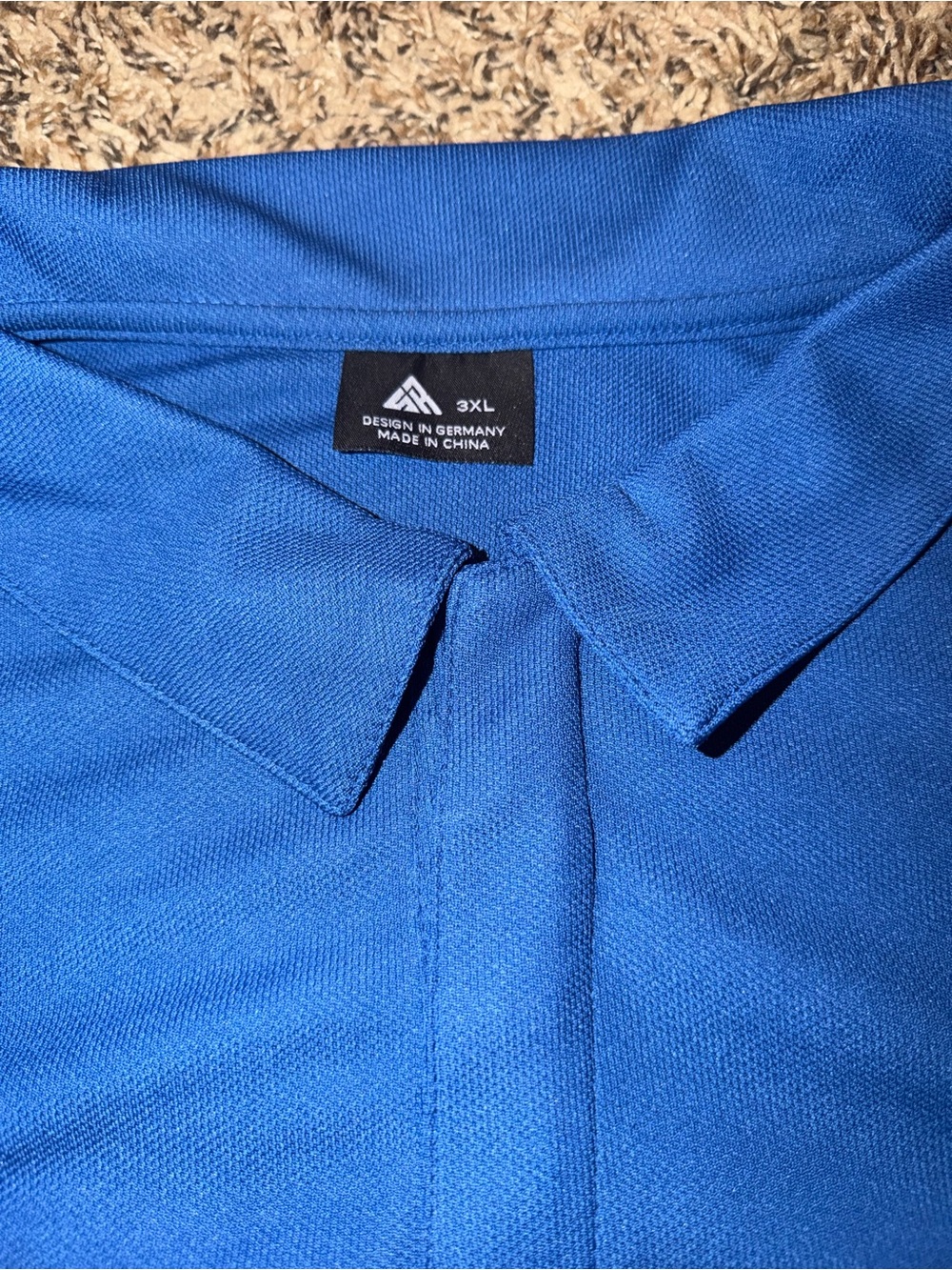 3XL Blue Men's Polo Shirt - Designed in Germany